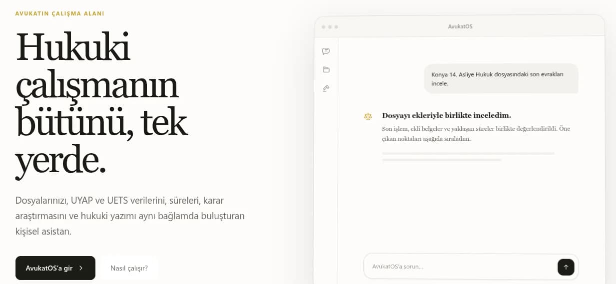AvukatOS ekran görüntüsü